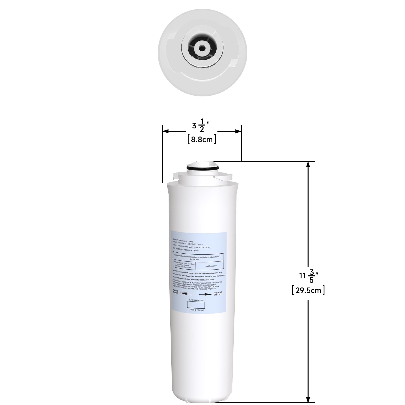 51300C Filter Compatible with Elkay EzH2O, Replacement for Elkay 51300C (No Chip - 3 Pack)