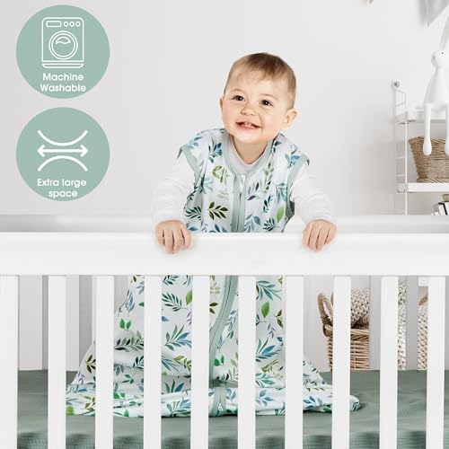 BSTOPPT 3-Pack Baby Sleep Sack, 0-6 Months, 0.3 TOG Lightweight Cotton