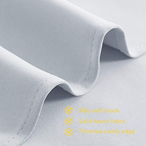 NICETOWN Greyish White Room Darkening Curtain Panels 42x72 Inches, Pack of 2
