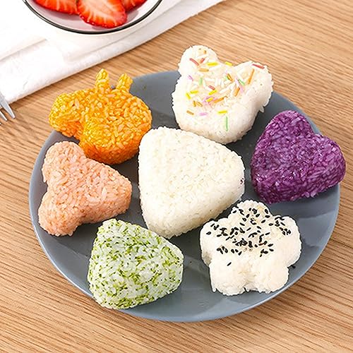 8-Piece Onigiri Rice Ball Maker Set with Spatula - Fun Sushi Molds