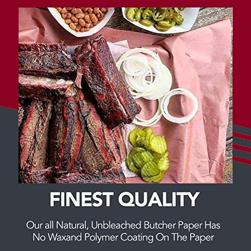 Pink Butcher Paper Roll, 12" x 60', Unwaxed for Smoking Meat