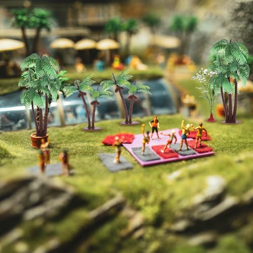 10 Pcs Mini Palm Tree Cake Toppers | Artificial Coconut Trees for DIY Decor