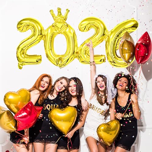 2026 Gold Crown Balloon, Happy New Year Decorations - 16 Inch