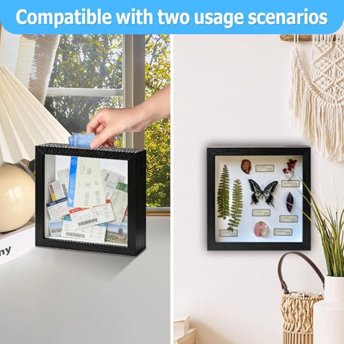 5x5 Shadow Box Frame with HD Glass for Displaying Souvenirs