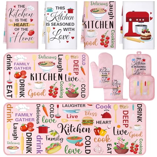 Pink Christmas Kitchen Decor Set - Food Accessories & Household Items - Pastel Pink