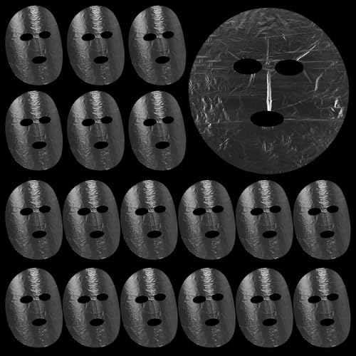 Salbsever 200 Pcs Disposable Plastic Facial Sheet Masks for Skin Care & DIY Spa