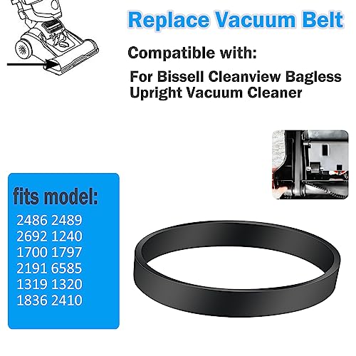 Vacuum Belts for Bissell Cleanview Bagless Vacuum - 2 Pack