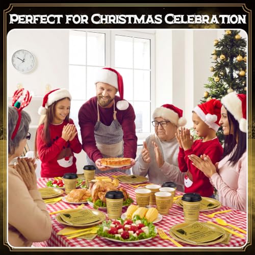 Christmas Train Party Tableware Set - 25 Plates Cups Napkins & Cutlery - Ticket Variation