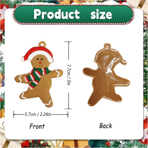 12PCS Gingerbread Man Ornaments - Cute Christmas Tree Decorations