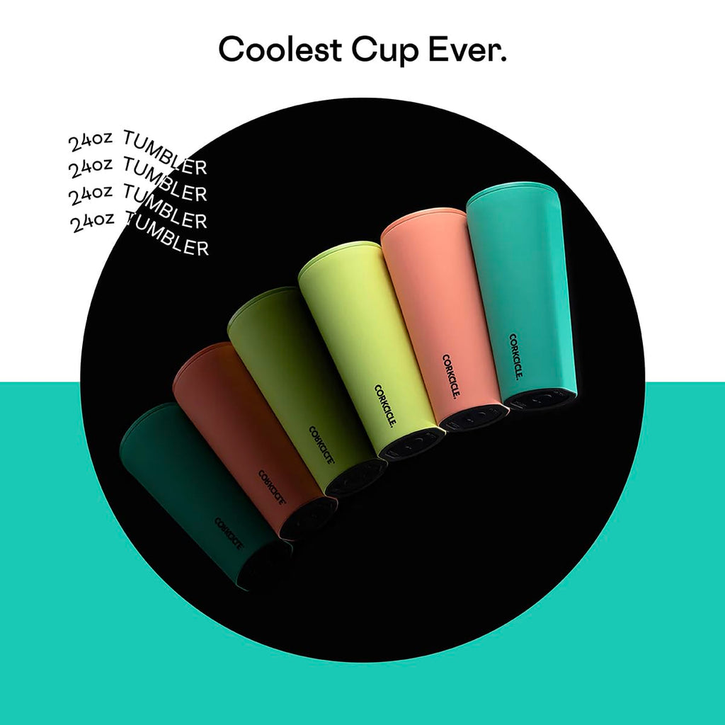 Corkcicle Classic Triple Insulated Coffee Mug with Lid, Neon Lights Kokomo, 24 oz – Stainless Steel Travel Tumbler Keeps Beverages Cold 9+hrs, Hot 3hrs – Cupholder Friendly Travel Coffee Tumbler