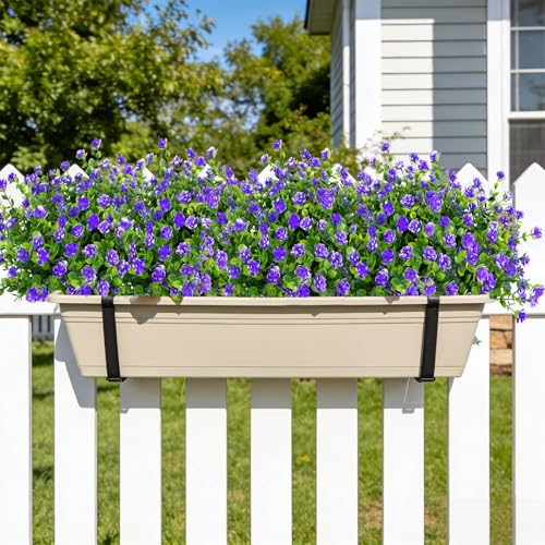 Bassion 20-Bundle Multicolor Artificial Flowers, UV Resistant Faux Plants