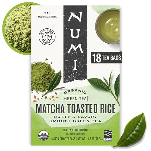 Numi Organic Matcha Toasted Rice Green Tea Bags - 18 Count
