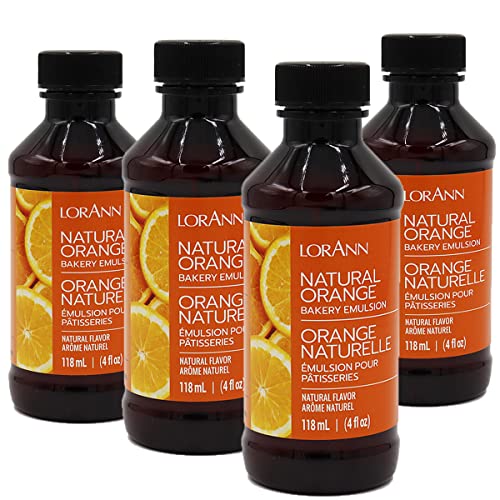 LorAnn Oils Orange Emulsion Flavoring - 4 Fl Oz (Pack of 4)