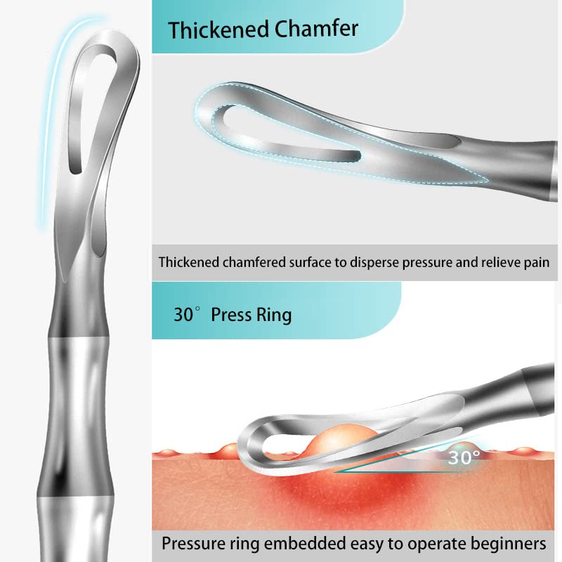 Jedrey Titanium Alloy Blackhead Remover & Pimple Extractor Tools 2-Pack