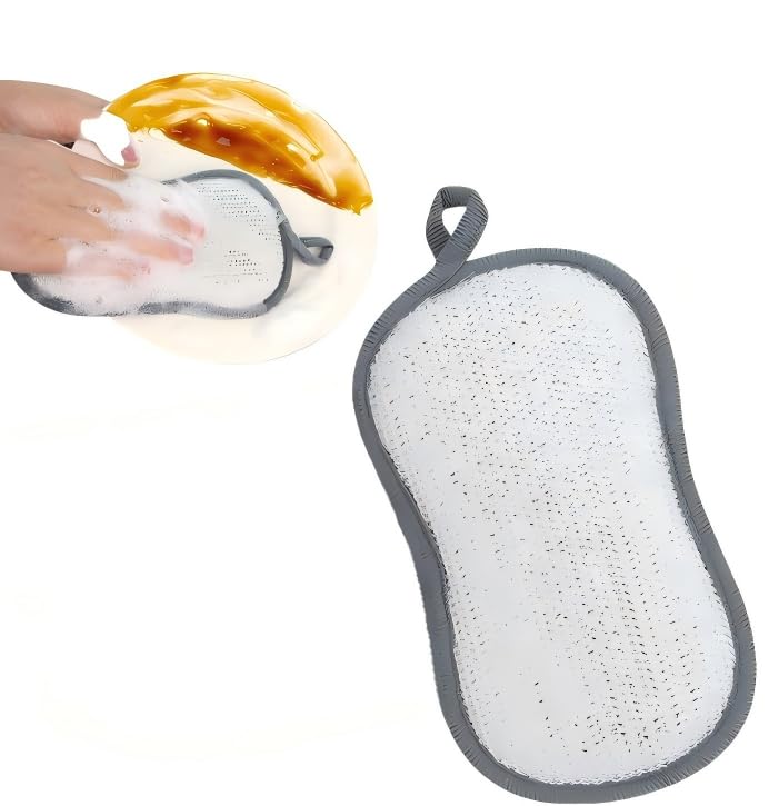 Dual-Sided Non-Scratch Kitchen Sponge for Dishes, Pots, and Pans