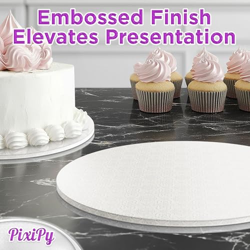 8-Inch White Cake Board - Heavy-Duty Reusable Cake Drum