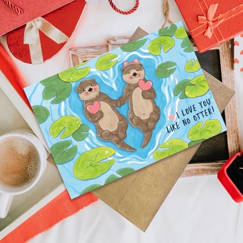 Cute Otter Valentine's Day Card - Punny Love Greeting Card
