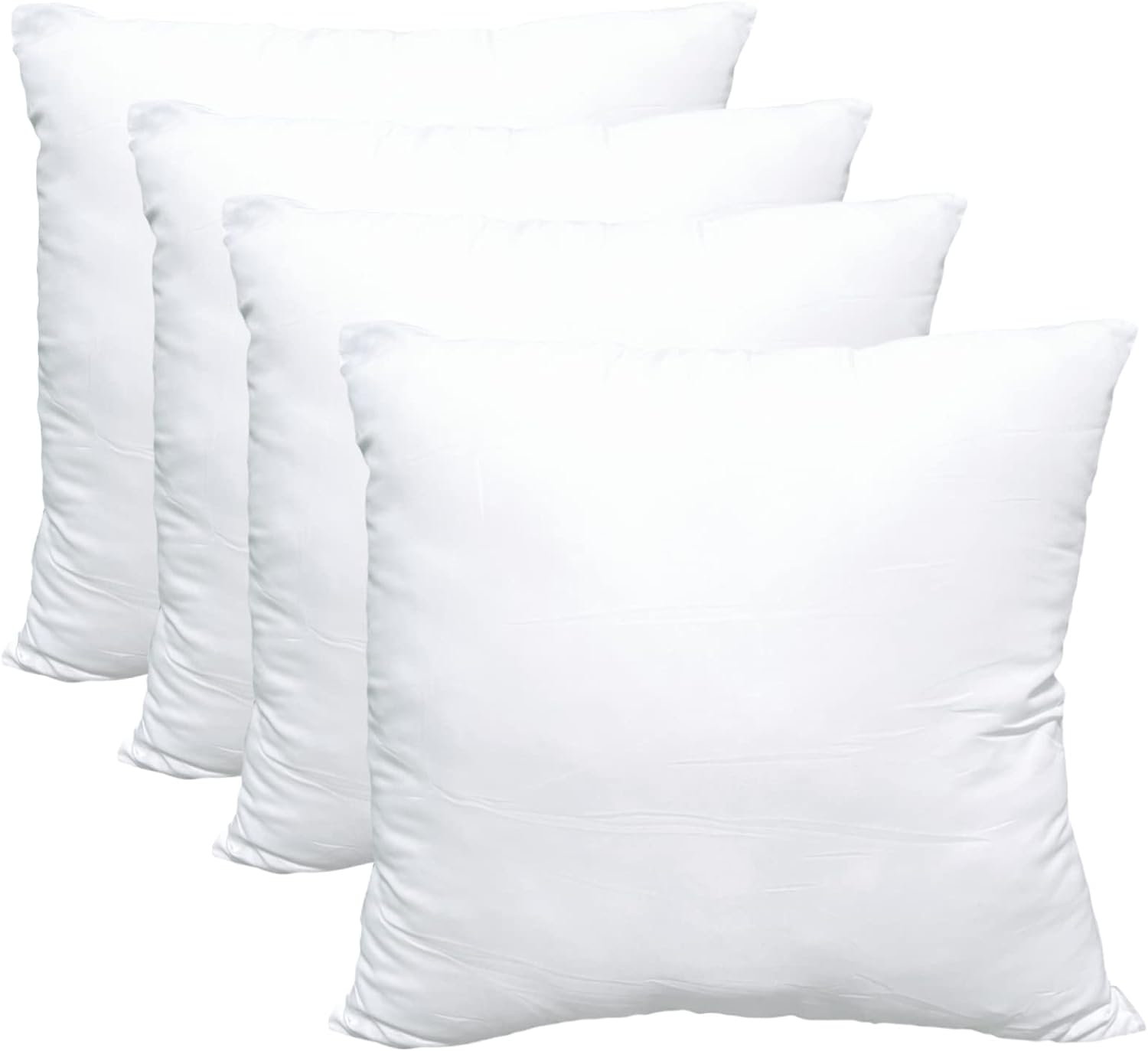 Obruosci Luxury Pillow Inserts - Hypoallergenic Ultra Soft Cushion Fillers | Pack of 4, 18 x 18 Inches