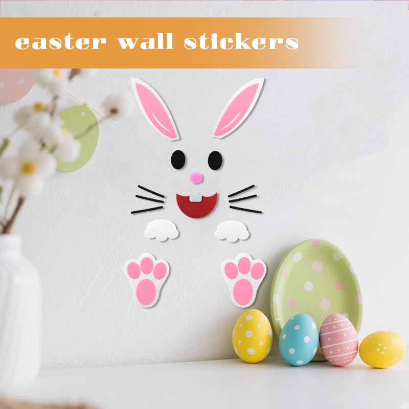 Easter Bunny Door and Wall Felt Decal Decoration DIY Party Supplies