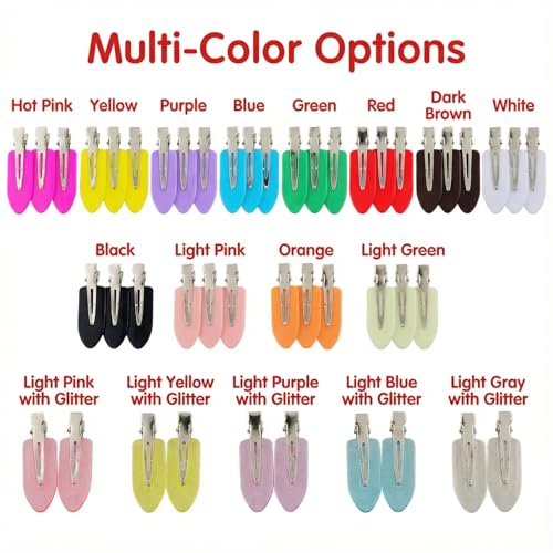 eswala No Crease Hair Clips - 40 Pcs Multicolor Creaseless Hair Pins for Makeup