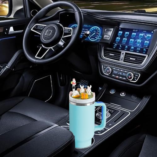 Rabbit Stanley Cup Lid Accessories Set with Silicone Straw Covers