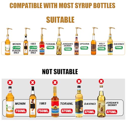 12-Pack Coffee Syrup Pump - Universal 750ml Flavor Dispenser for Bottles