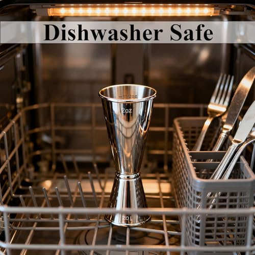 Stainless Steel Jigger Set - 2 Pack 1oz & 2oz Cocktail Measure