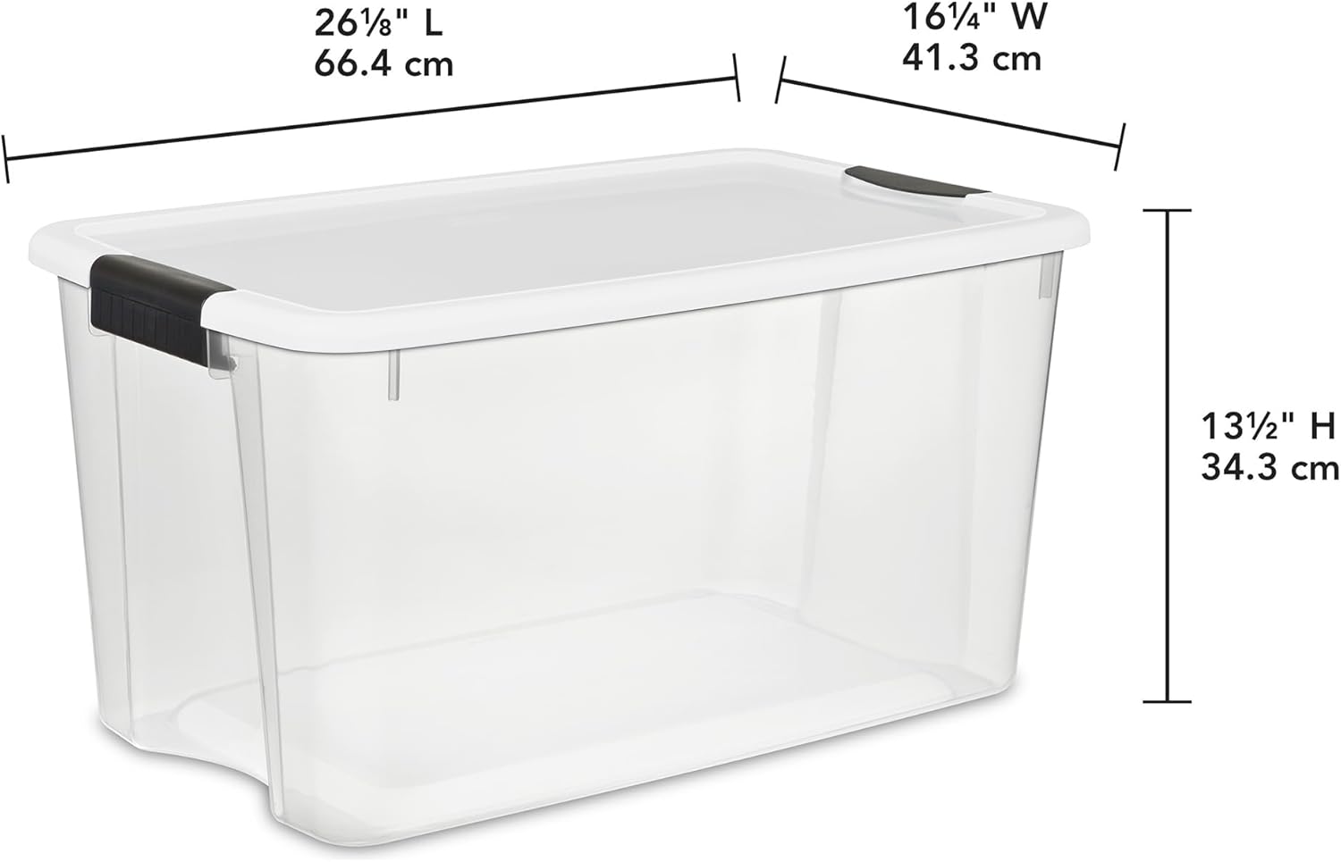 Sterilite 16-Pack Ultra Latching Storage Bins - Clear Plastic 70 Quart Organizing Containers for Home & Office
