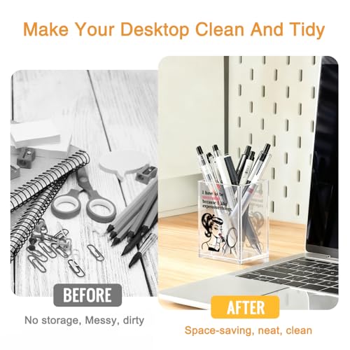 I Have To Be Successful Acrylic Makeup Brush and Pen Holder Cup
