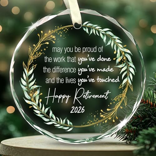 Retirement Ornament 2026 - Meaningful Gift for Teacher, Nurse, Coworker