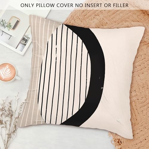 Boho Abstract Throw Pillow Covers 18x18 - Set of 2 for Couch & Bed