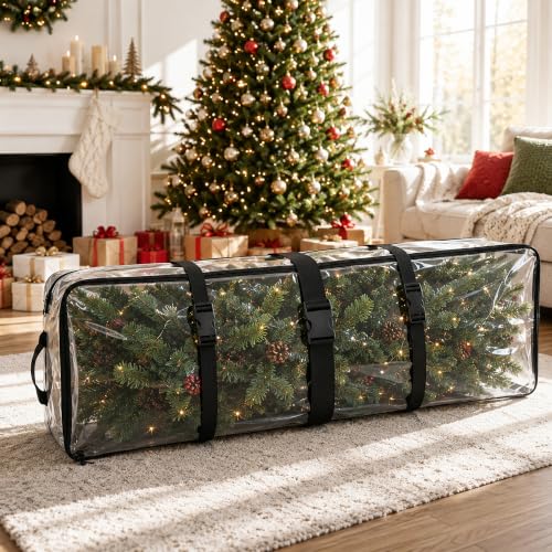 Christmas Tree Cinch Straps Set with Buckles - Adjustable Holiday Tree Securing Bands