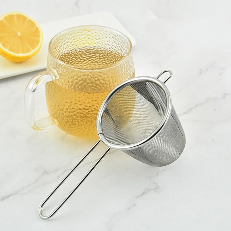 Stainless Steel Tea Strainers Set of 2 - Reusable Filters for Loose Leaf Tea