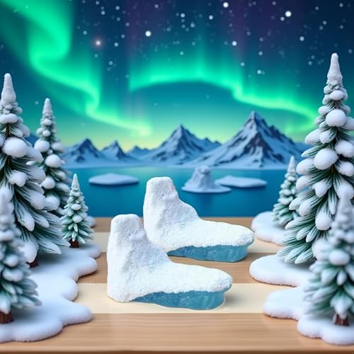 Arctic Iceberg Polar Bear Cake Toppers 2-Piece Winter Decor Set