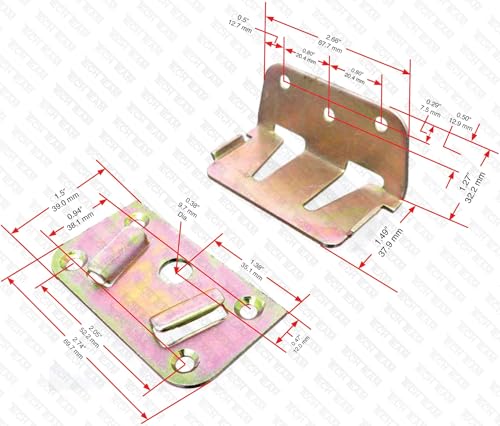 Tech Team Positive Lock Bed Slat and Sectional Sofa Connector Kit, 4 Sets