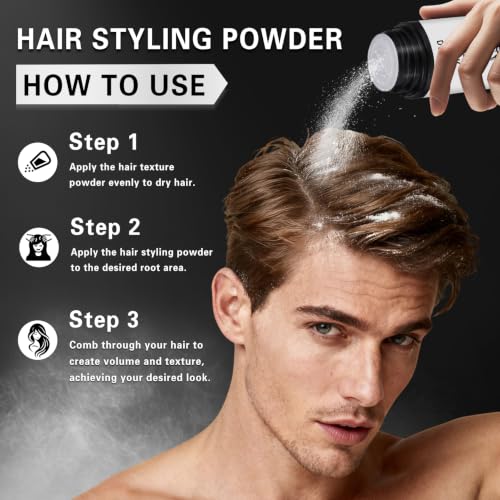 DAMUSI Hair Styling Powder - Matte Finish Volumizing & Texturizing Powder