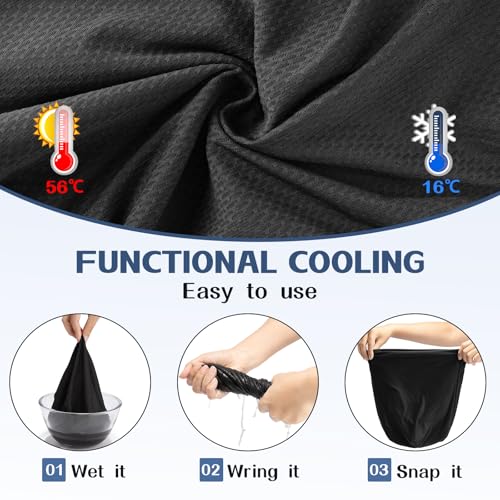 2 Pack Cooling Skull Caps for Men Women - Sweat Wicking Stretchy Cycling Caps, Sports Running Hats, Helmet Liner