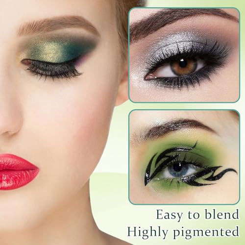 PPPanYiDi 16-Color Green Eyeshadow Palette Matte & Shimmer Makeup
