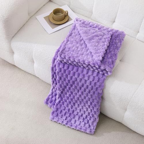 Lavender Fleece Throw Blanket 50"x60" - Soft Microfiber