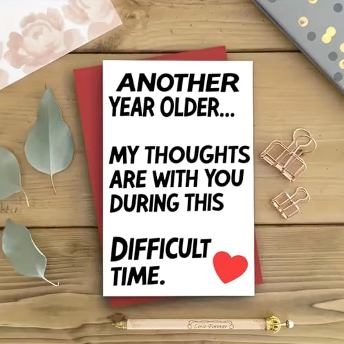 Humorous Birthday Card for Him/Her with Red Envelope - 5x7