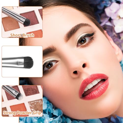 Xyembu 6-Piece Eye Makeup Brush Set, Black Concealer and Eyeshadow Brushes