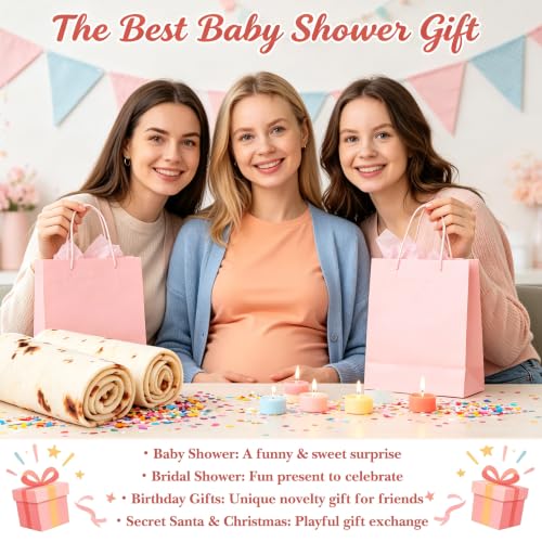 Baby Burrito Tortilla Blanket - 36 Inch Reversible Flannel Swaddle for Kids & Toddler Beige