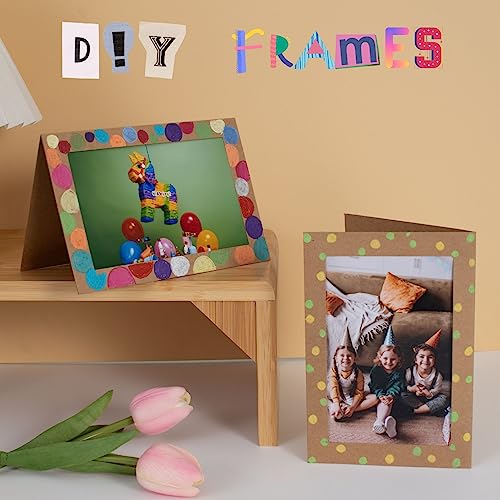 Kraft Photo Frame Cards with Envelopes 4x6 Set for Gifts & DIY - 200 pcs