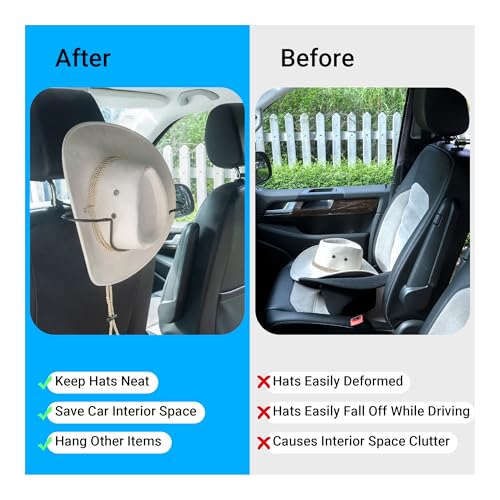 Yuoyar Cowboy Hat Holder for Cars - Durable Folding Rack