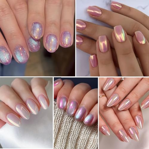 Aurora Nail Foil Transfer Stickers Set - 10 Rolls Holographic Laser Star & Water Ripple Manicure Decals