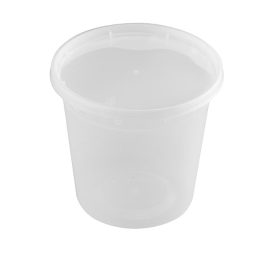 ProTakeOut 24oz [240 set] Heavy Duty Plastic Deli Container | BPA-Free Food Storage with Airtight Leak‑Proof Lids | Microwave, Freezer & Dishwasher Safe – Stackable, Bulk Reusable Soup & Meal Prep Tub
