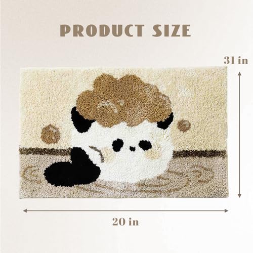 Cute Panda Bathroom Rug - Non-Slip, Absorbent Bath Mat, 20x31 inches