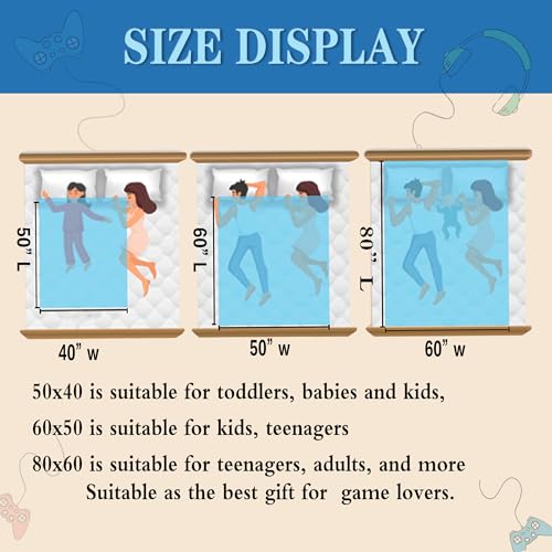 Gamer Throw Blanket Pink - Soft & Cozy 40x50 for Game Lovers