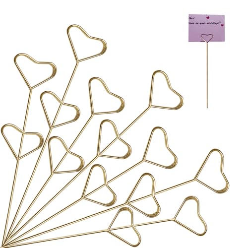40Pcs 12 Inch Heart Floral Card Holders for Wedding & Party Decorations