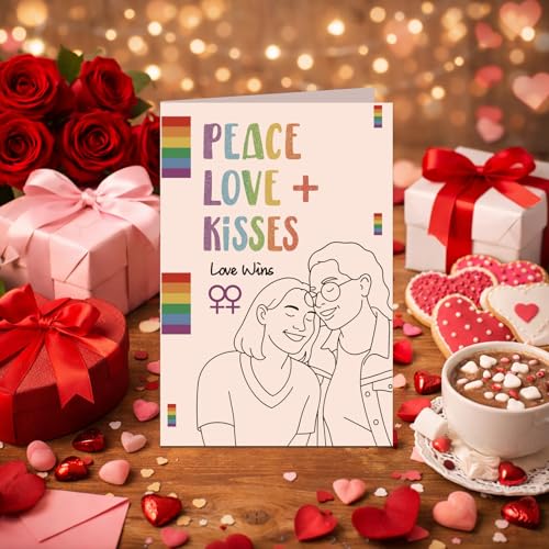 LGBTQ+ Anniversary Card with Envelope – Love Is Love Design